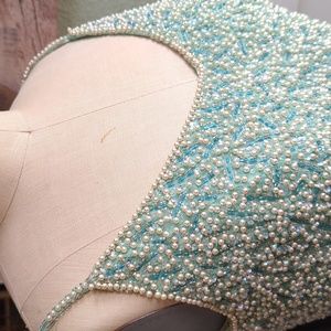 Vintage Neiman Marcus black tie made by hero industries Silk and sequence dress